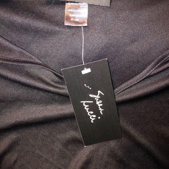 nwt Womens Medium Susan Lucci LS V-Neck Blouse - Picture 4 of 4